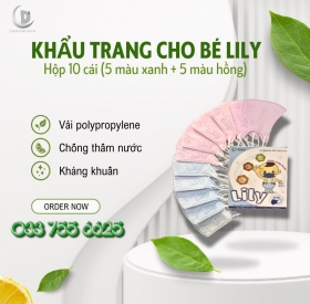 Khẩu Trang Cho Bé Lily - Hãng Liworldco